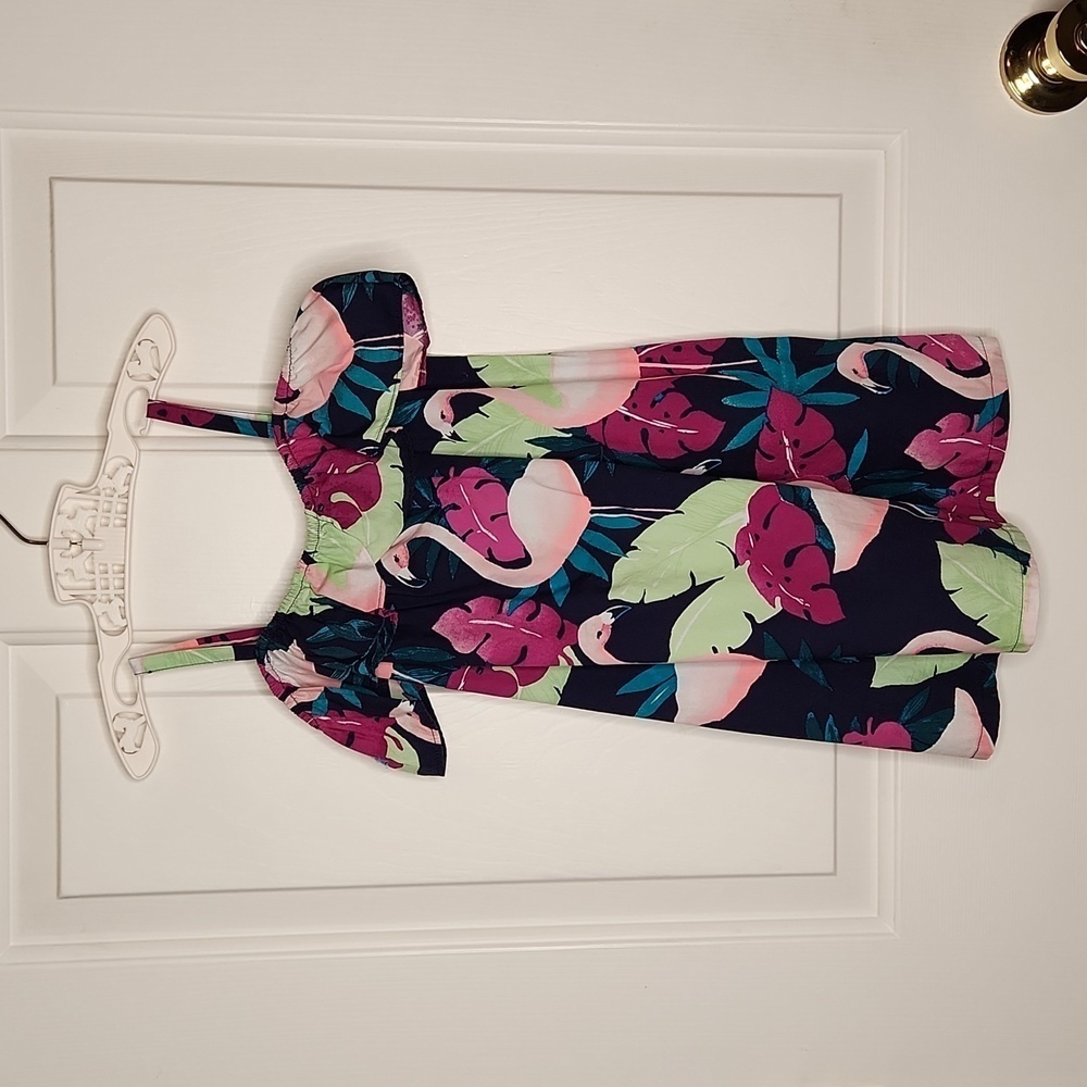 Gymboree Flamingo Cold Shoulder Dress 4T